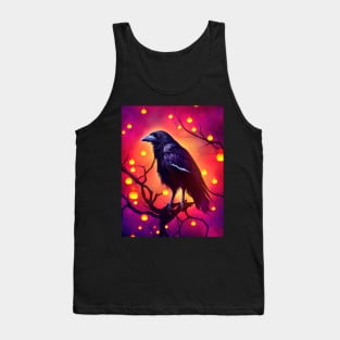 Crow halloween pumpkin Tank Top